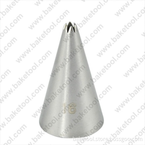 Stainless steel304 pastry open star nozzle #16